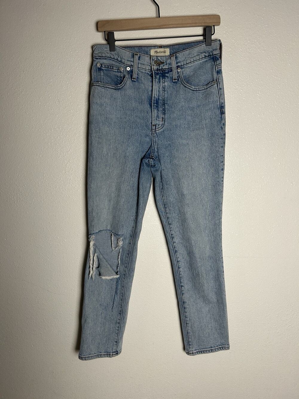 Madewell Women's the Perfect Vintage Straight Crop Light Wash Jeans-Size 27